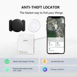 Magnetic GPS Tracker with Adhesive Silicone Cover Anti-lost Hidden Air Tag for Car Bike Motorcycle IP67 Waterproof Durable Compact Portable MagnetMount No Monthly Fee(iOS only)