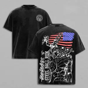 Menswear Vintage Funny Valentine D4C Top, Oversized Short-Sleeve Gym T-Shirt for JoJo Fans