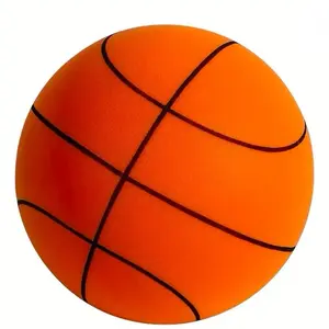 Silent Basketball Dribbling Indoor 24cm Foam Ball for Adults and Kids. Noiseless Safe Training Basketball with Hush Handle Absorbs Sound Ideal for Indoor Play.