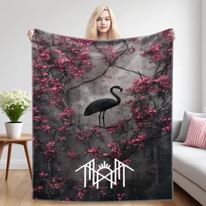 Sleep Token Art Print Flannel Throw Blanket - Even In Arcadia Baby There I Am, Alt Metal Band Merch, Goth Emo Aesthetic Couch Blanket, Vessel Fan Gift (4 Sizes), Art Print Blankets