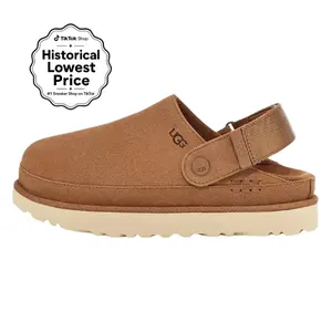 UGG Wmns Goldenstar Clog 'Chestnut' Perfect Cozy Sheepskin Slip-On for Indoor/Outdoor Wear, Round Toe, Comfort Shoes