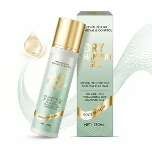 Oil Control Dry Shampoo Gel for Oily Scalp & Flat Hair – Instantly Absorbs Excess Sebum, Boosts Volume at Roots – No Residue, Non-Aerosol, Vegan & Cruelty-Free – Salon-Quality Root Refresh for Post-Workout, Mid-Day Touch-Up – 120ml