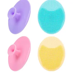4 Pack Face Scrubber Acne Pore Pad Cradle Cap Face Wash Brush