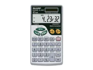 Sharp EL344RB EL344RB Metric Conversion Wallet Calculator, 10-Digit LCD (Minimum Purchase Quantity 5 units)