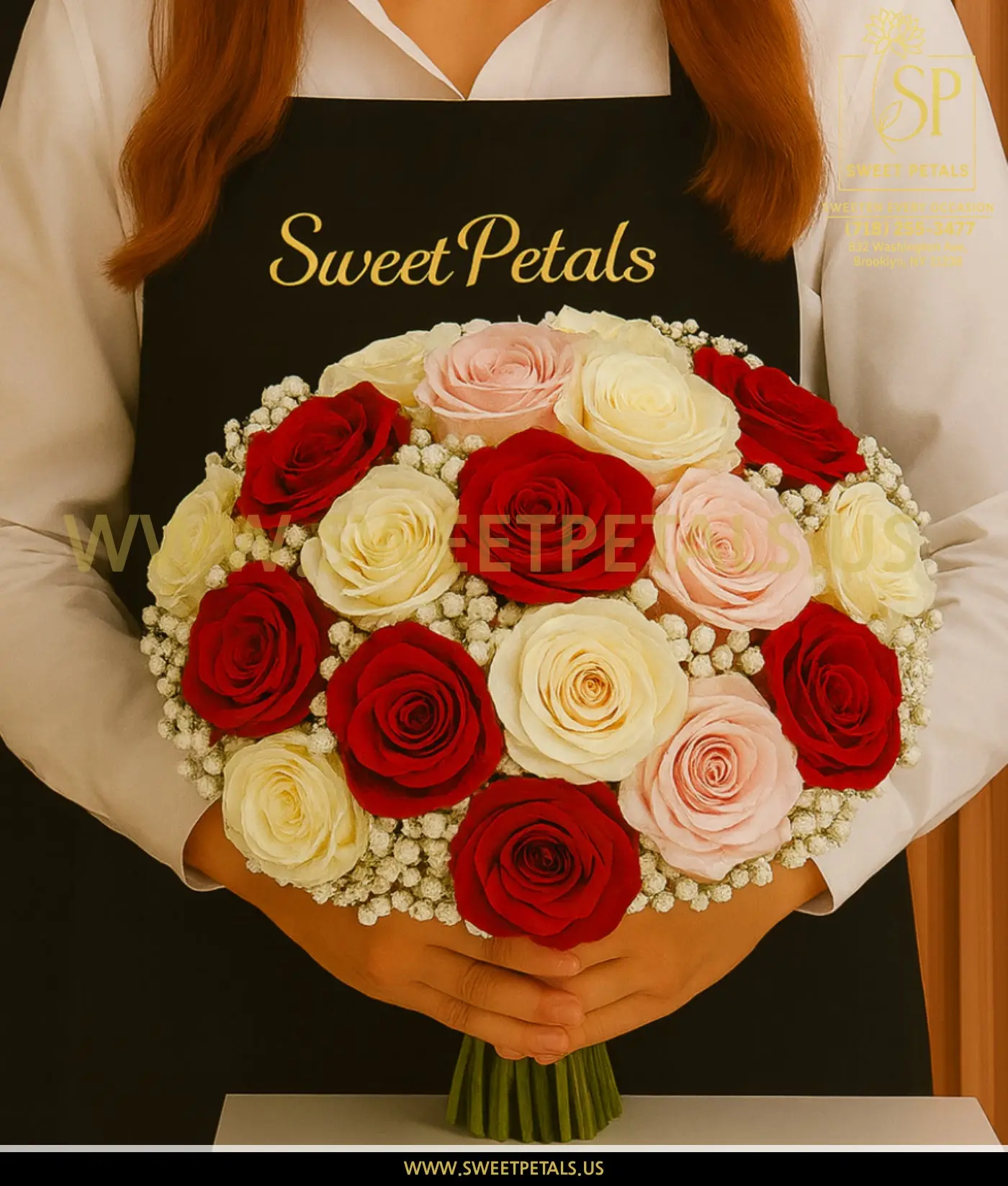 Elegant Harmony Bridal Bouquet – Rose Arrangement