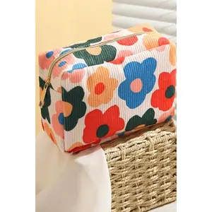 Flower Power Travel Cosmetic Makeup Bag