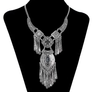 Bohemian Tassel Choker Necklace - Vintage Statement Collar Necklace