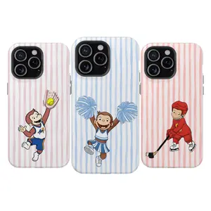 Curious George Sports Version 2 Phone Case, Playful George Case Cover Compatible With iPhone 16 15 14 13 12 11 Pro Max X XS, Galaxy S25 S24 S23 S22 Ultra Durable Protection, Shockproof