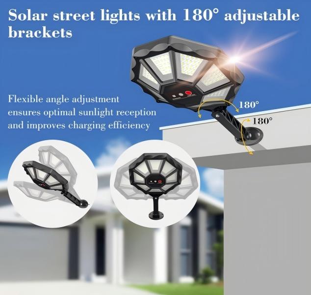 Solar LED Flood Lights Outdoor, Motion Sensor Dusk to Dawn Waterproof Security Lights, Solar Powered Exterior Lighting for Yard, Garage, Patio, Porch, Garden, Pathway, Parking Lot