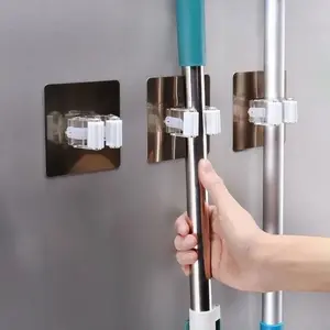 1pc Mop & Broom Storage Rack Broom Mop Holder 4.4lbs (Max Weight)