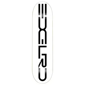 EDGLRD Tech Script Logo White/Black Skateboard Deck