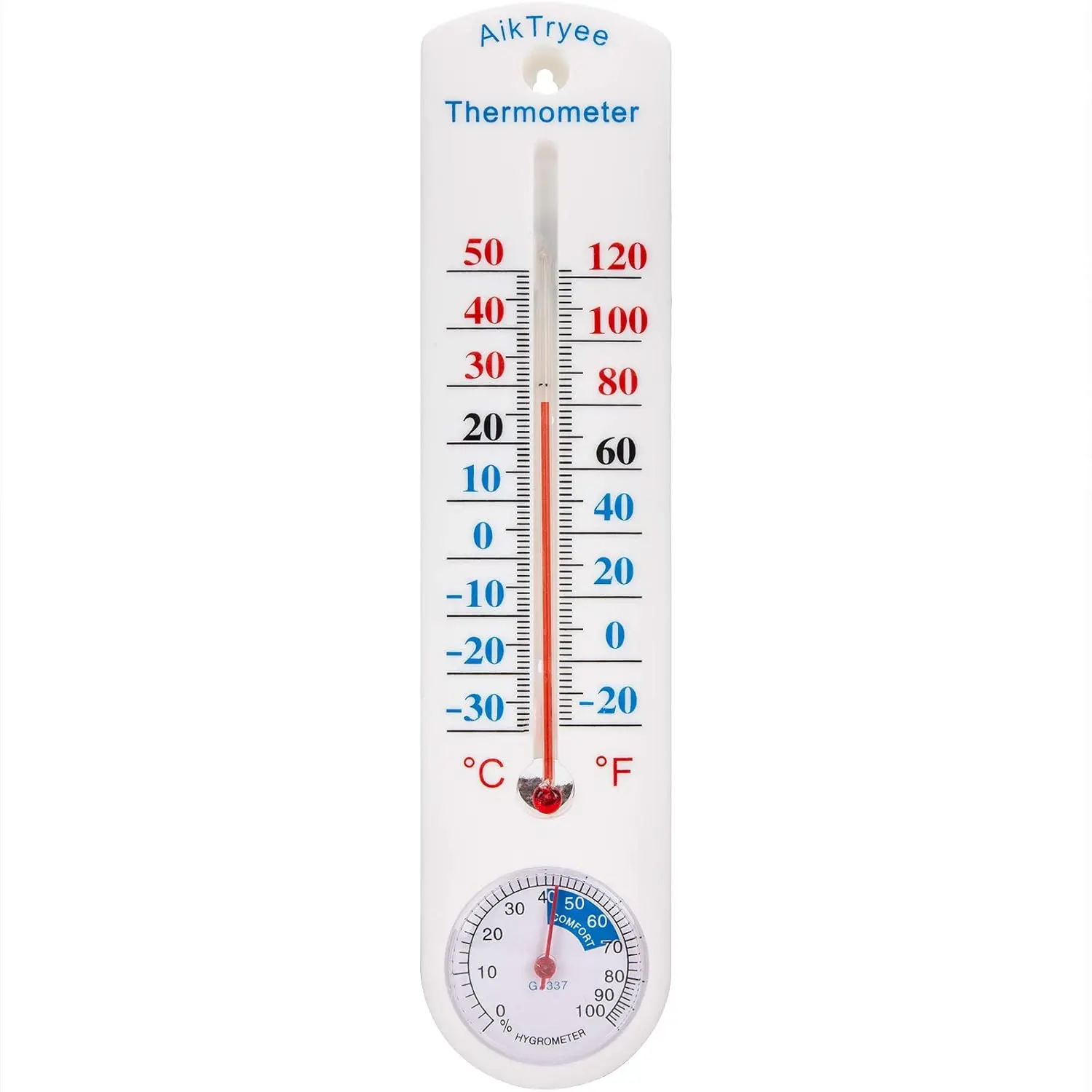 Outdoor/Indoor Thermometer Hygrometer Humidity Meter Thermometers Temperature Humidity Gauge Meter with Fahrenheit/Celsius℉/℃ for Patio Field Cellar Garden Humidors Greenhouse Closet by