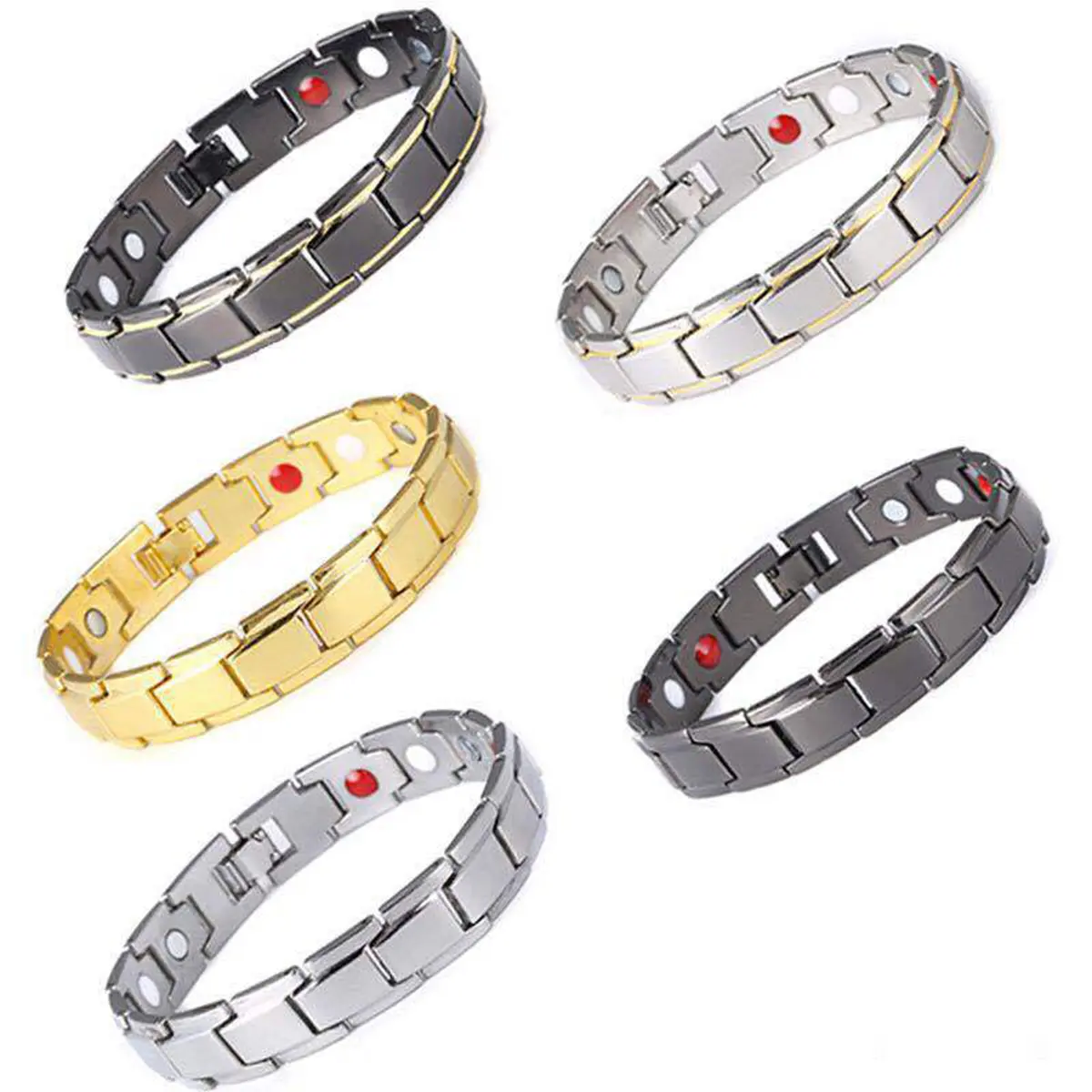 Men's Stainless Steel Detachable Magnetic Pair Bangle - Retro Daily Unisex Metal Bracelet, Fashionable Costume Jewelry Accessory for Couples, Bracelets Jewelry