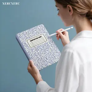 Composition Book Pattern PU Flip + TPU Soft iPad Case with Pencil Holder, 3 - Fold Stand, Shockproof Auto Wake/Sleep