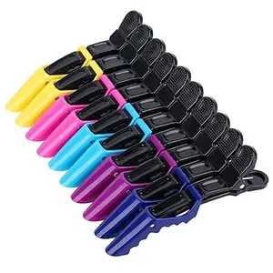 Hair Clips for Women Wide Teeth Double-Hinged Design Alligator Styling Sectioning Clips of Professional Salon Quality 10Pack Mixing Colors
