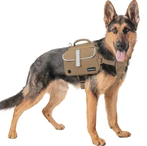 PetAmi Dog Backpack for Medium Large Dogs, Dog Saddle Bag For Dogs to Wear, Harness Saddlebag with Reflective Safety Side Pockets for Hiking, Camping, Vest Dog Pack for Travel