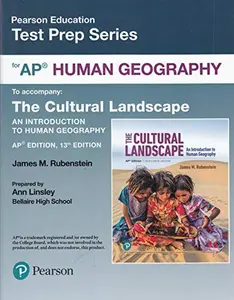 USED-Test Prep Series for AP Human Geography, To Accompany: The Cultural Landscape An Introduction to Human Geography, c. 2020, 9780135234044, 0135234042 by Rubenstein (Paperback)