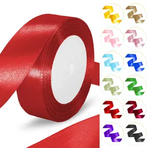 Single-Faced Satin Ribbon Roll, 4cm Wide X 22m Long, Ideal for Wedding Gifts, Bouquet Bows, Home Party Decor, DIY Crafts