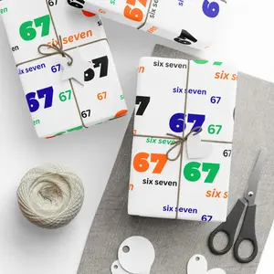 67 Meme Christmas Gift Wrap, 67 Meme Funny Wrapping Paper - Perfect for Gift Wrapping for Loved Ones, Party, Holidays & Special Occasions