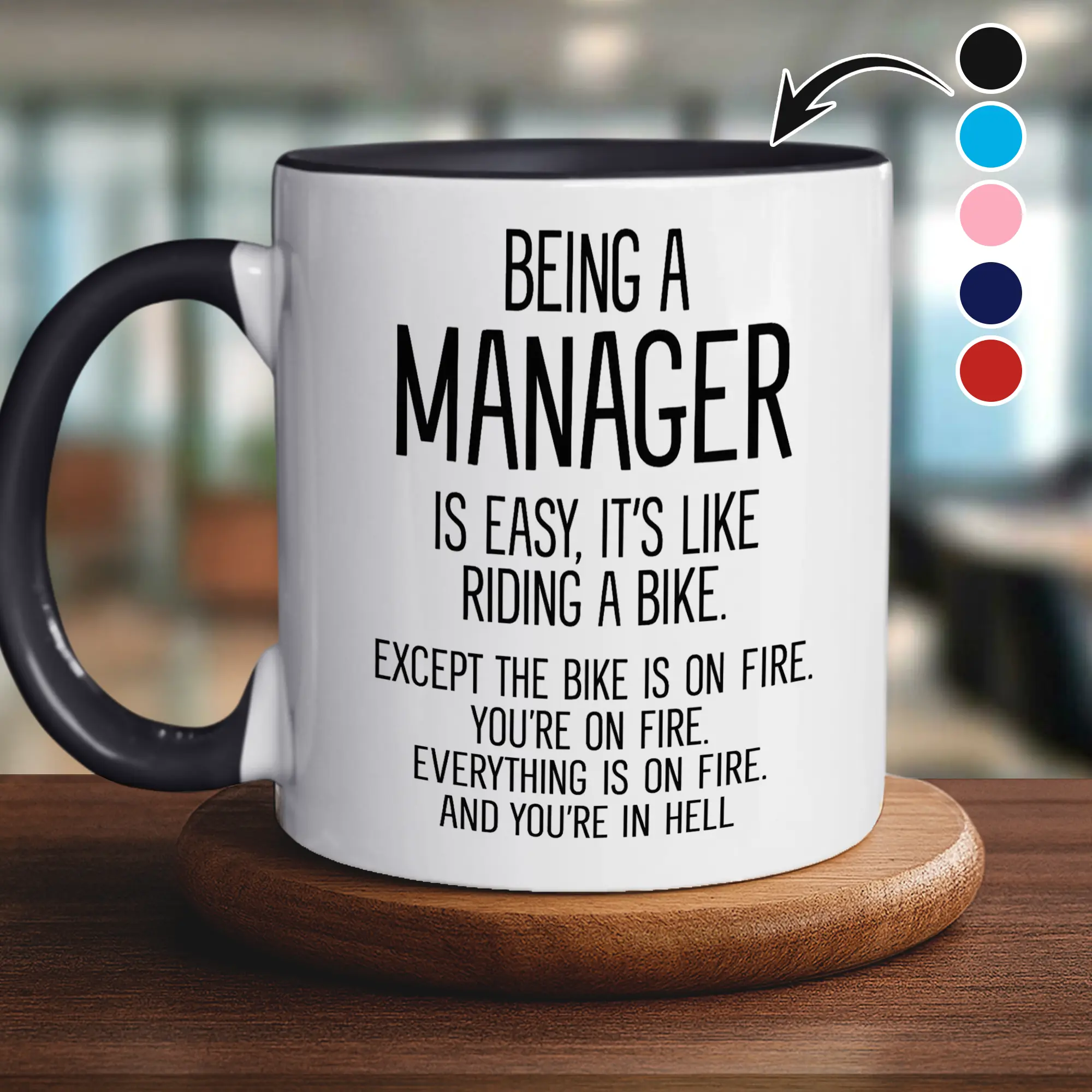 Gift - Being a Manager 11oz Ceramic Mug – Funny Office Coffee Mug, Sarcastic Leadership Gift for Boss, Team Lead & Coworkers, Bold Funny Cup for Adult Humor