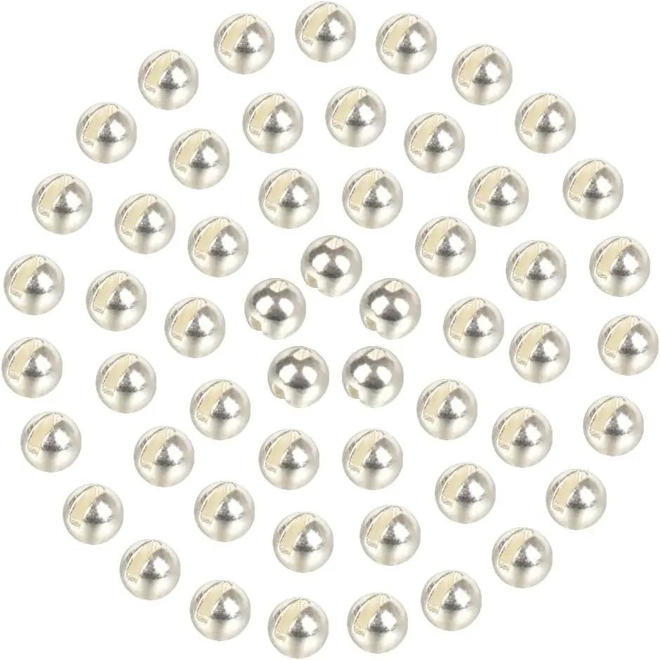 150pcs Tungsten Slotted Beads for Fly Tying, Sink Deeper and Faster 12 Colors/13 Sizes Slotted Tungsten Beads Fly Tying Beads Head Fly Tying Materials