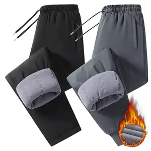 Fleece Thickened Warm Cotton Pants Outdoor Windproof Warm Casual Pants Winter Plus Velvet Sports Casual Trousers for Men