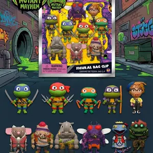 Nickelodeon Tmnt Officially Licensed Blind Bag, 3D Figurine Keychain, Anime Collector Item, Backpack Decor, Mystery Bag Charm