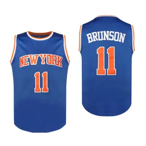 Men's Basketball Jersey #11 Brunson, Sleeveless Embroidered Details, Ideal for Sportswear, Party Outfits, Or As a Gift, 100% Polyester, Loose Fit, Athletic Techwear