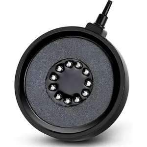 fishkeeper Aquarium Air Bubble Light, LED Fish Tank Bubbler Stone Disk with 11 Super Bright Lamp Beads, 16 Colors and 4 Modes Adjustable for Fish Tank Decoration Oxygenation