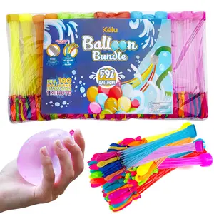 KELU Water Balloon Bundle | 592 Fast-Filling & Auto-Tying Water Balloons Multicolor