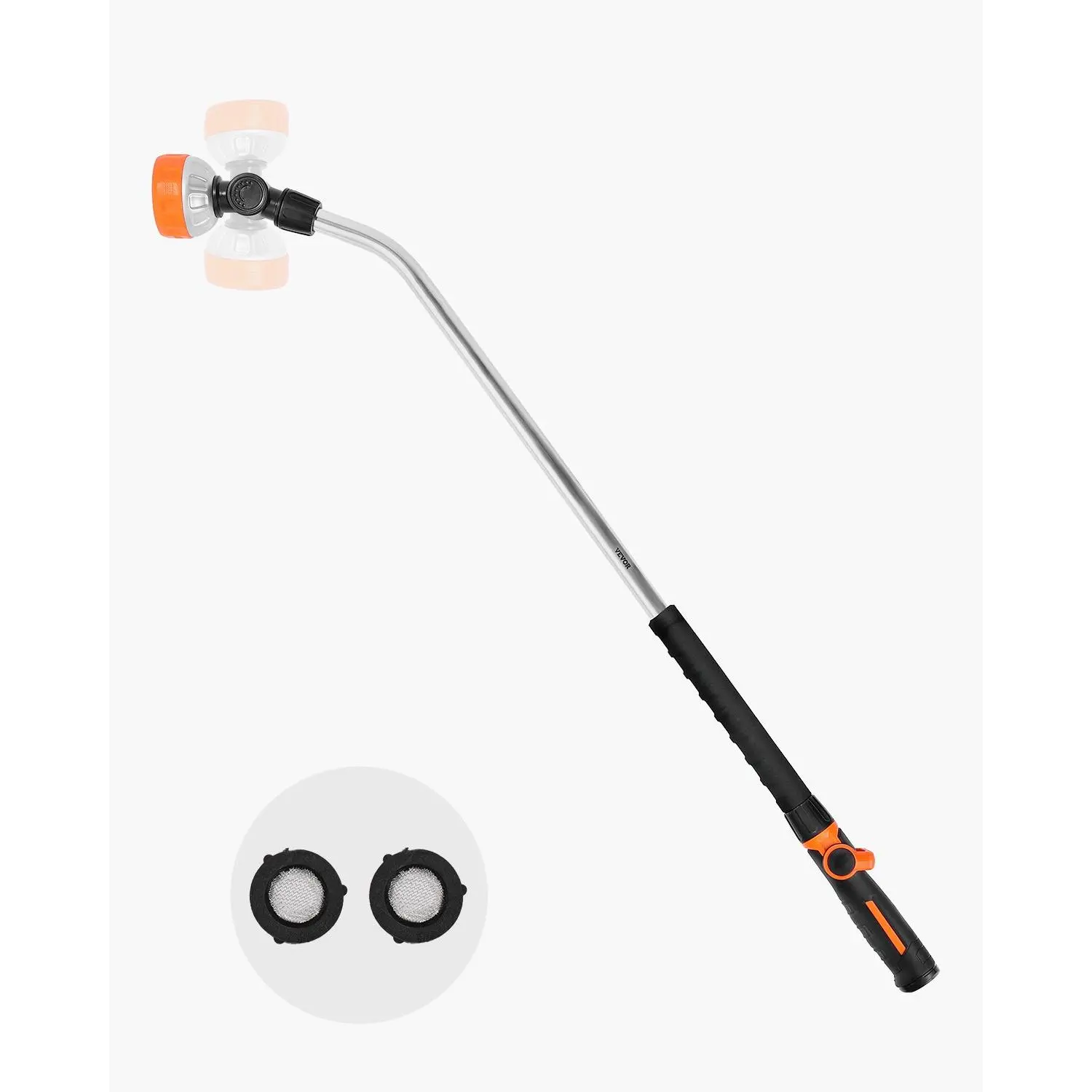 【Summerfinds】VEVOR Watering Wand, 36-Inch Extra Long Heavy Duty Garden Hose Wand with 8 Spray Patterns & 180 °   Swivel Head, Long Hose Nozzle Sprayer with on/off Thumb Control, Ideal for Hanging Baskets, Shrubs, La