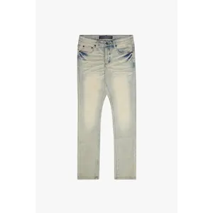VALABASAS Men's Mr. Flex Skinny Jeans, 4-Way Stretch Spandex Denim with Subtle Fading, Classic 5-Pocket Menswear in Vintage Wash
