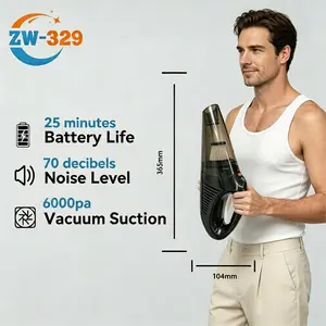wzw Cordless Handheld Vacuum, Car Cleaning Supplies, 9kPa Suction, Fast-Charge Built-in Batteries, Long Runtime, Home Interior Care, Car Accessories, Ideal Gift for Any Occasion, Cars Accessories