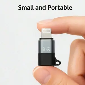 Lightning to Type-C OTG Adapter, Fast Charging, Earphone Jack, Compatible with iOS Devices, PD Fast Charge, USB Cable Accessory