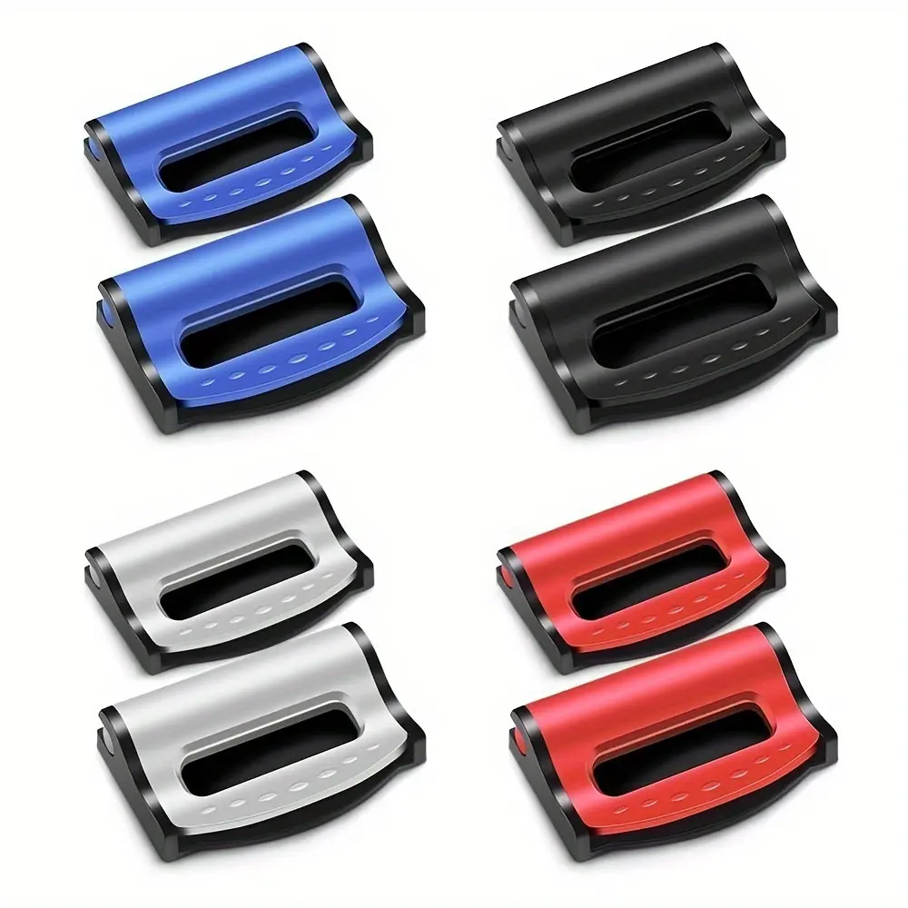 2pcs Automotive Vehicle Car Seat Belt Buckle Accessories: Adjust Comfortably & Securely with Elastic Clip & Stopper!