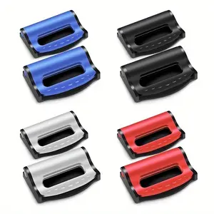 2pcs Car Seat Belt Buckle: Adjust Comfortably & Securely with Elastic Clip & Stopper!