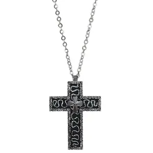 Squid Korean Game Necklace, Vintage Cross Pendant Necklace, Cross Necklace with Secret Compartment, Character Ten Shaped Pendant Necklace, 3D Printed Charm Neck Fashion Handmade Jewelry