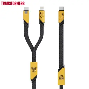 TRANSFORMERS TF-A09 6A 2 in 1Magnetic Absoption Nanodate CableTC Interface Data Cable Compatiblefor Andriod And lOS