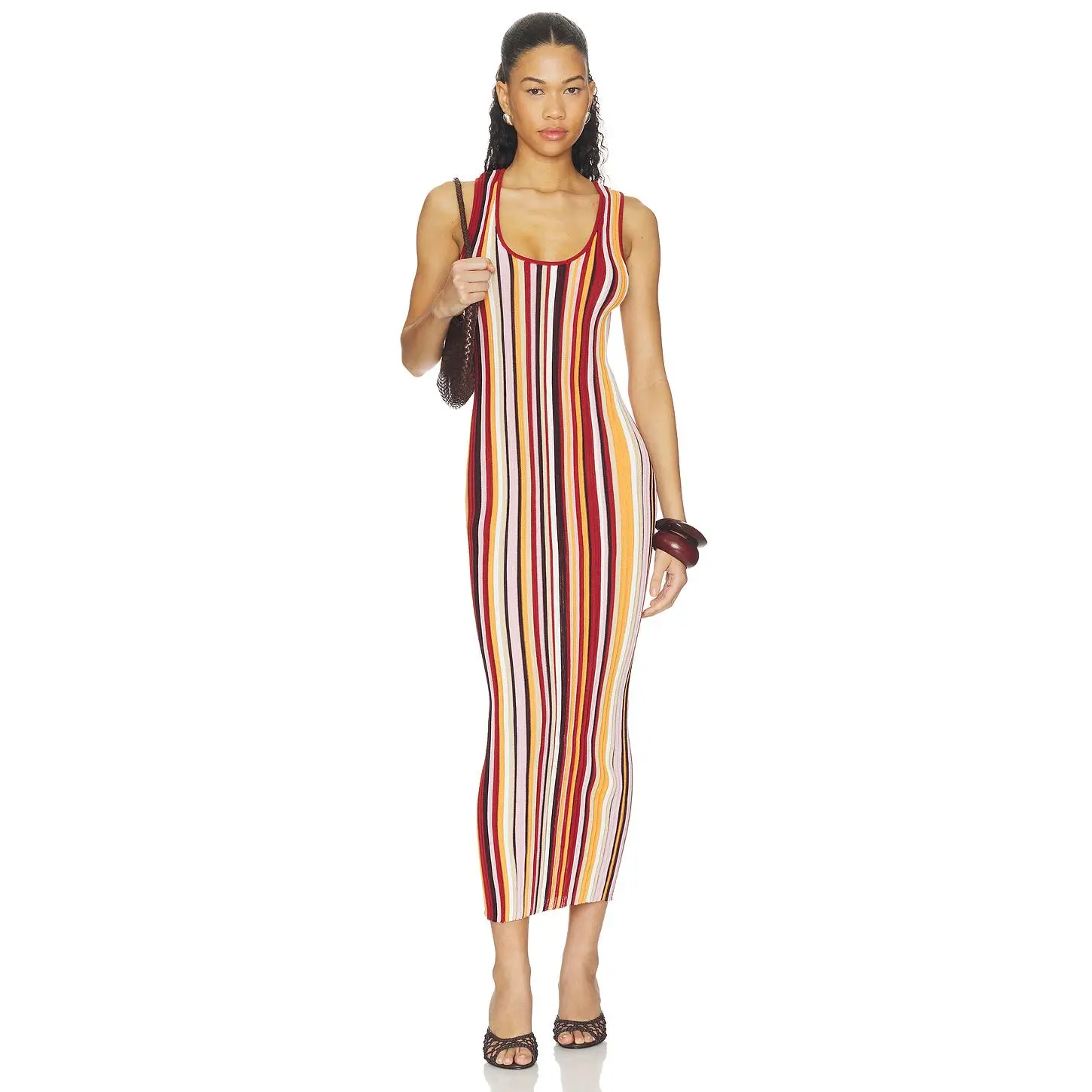 Ronny Kobo Kerry Knit Dress in Rust Multi