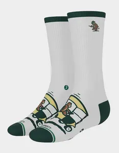 SHINESTY Golpher Golf Golpher Mens Crew Socks, Green Combo, Large