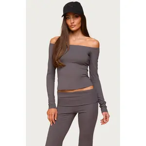 Edikted Women's Tezia Off Shoulder Long Sleeve Top
