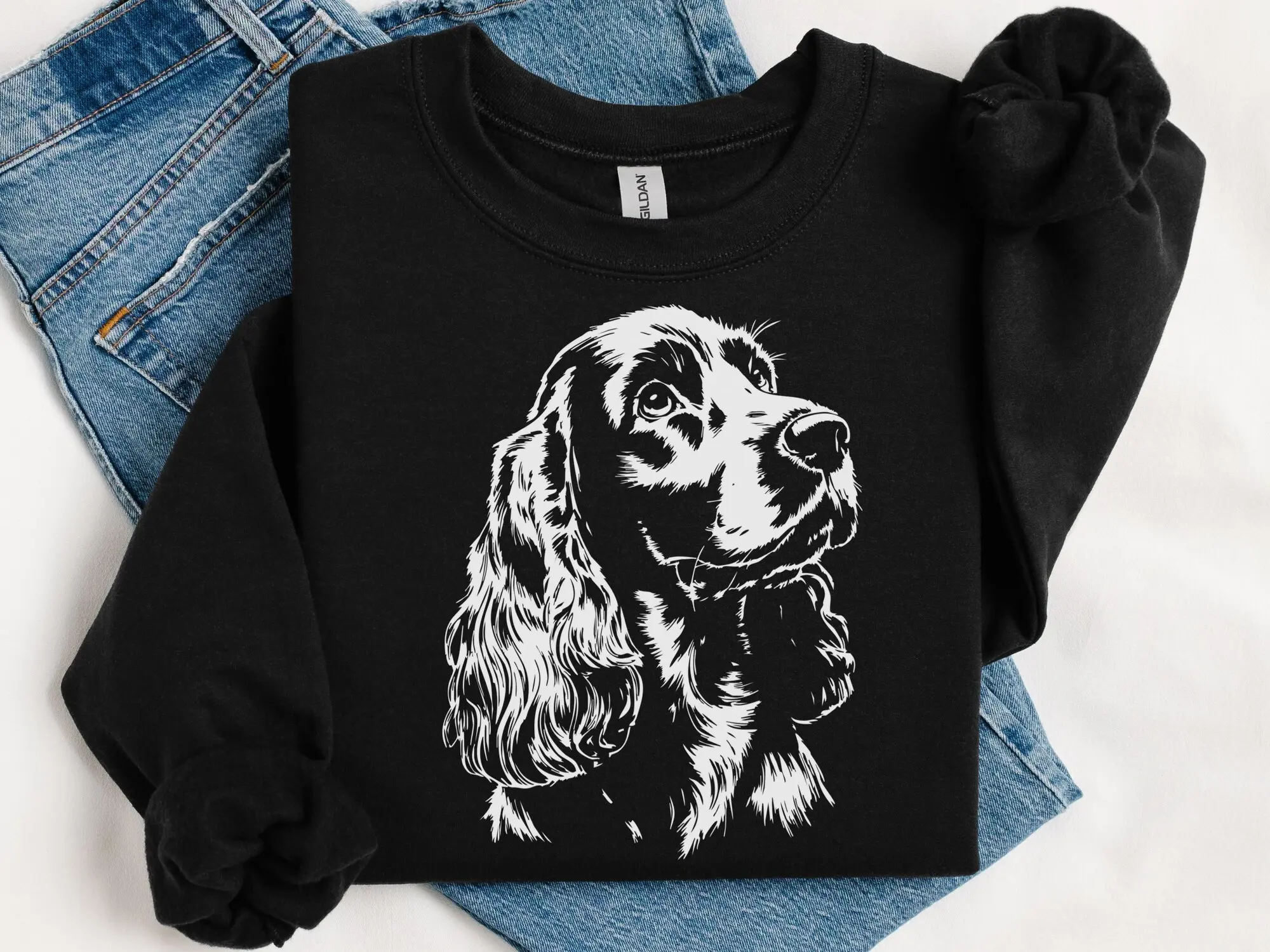 English Cocker Spaniel Shirt, Dog Lover T-Shirt, Spaniel Graphic Tee, Cute Pet Dog Shirt, Gift for Dog Owners, Cocker Spaniel Top
