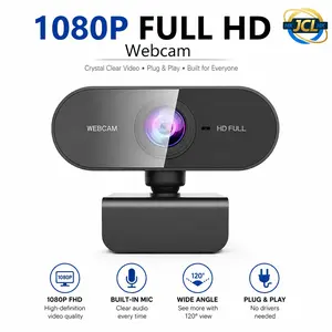 1080P Full HD Webcam with Microphone & Auto Light Correction, 110° Wide Angle USB Camera for Zoom/Skype/Teams/Meet, Streaming, Online Classes - Plug & Play Windows/Mac