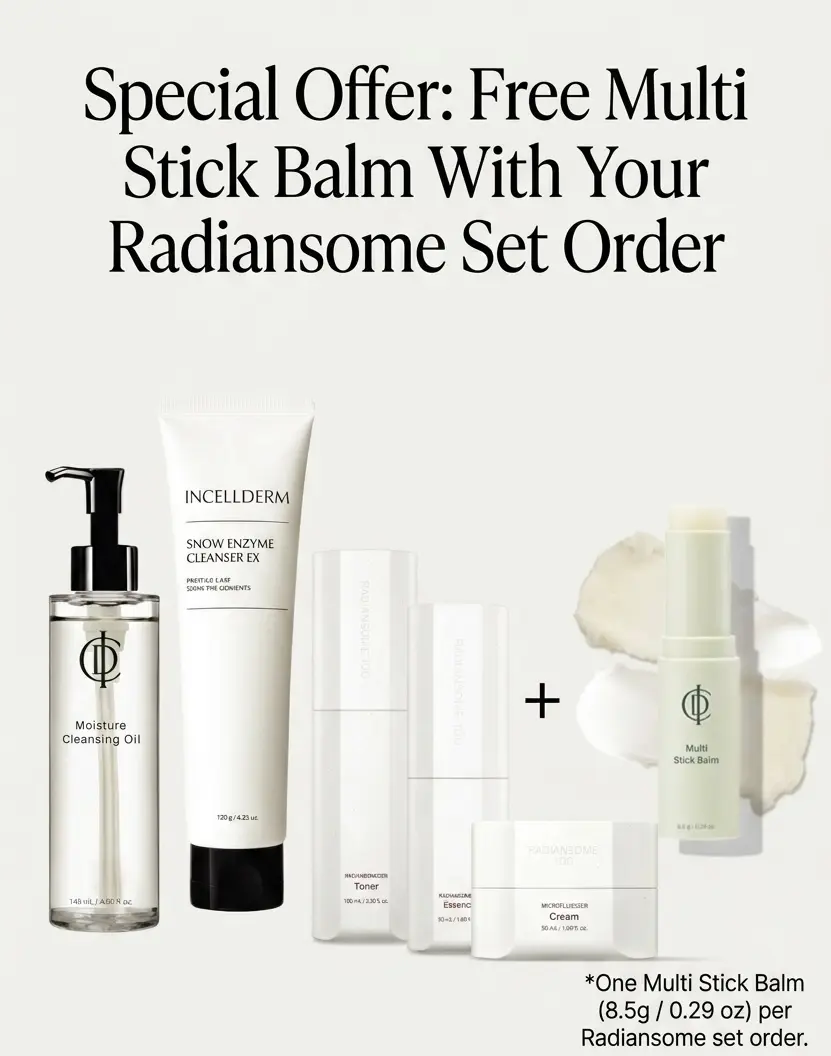 INCELLDERM Radiansome Advanced RIMAN Ritual + FREE ICD Multi Stick Balm