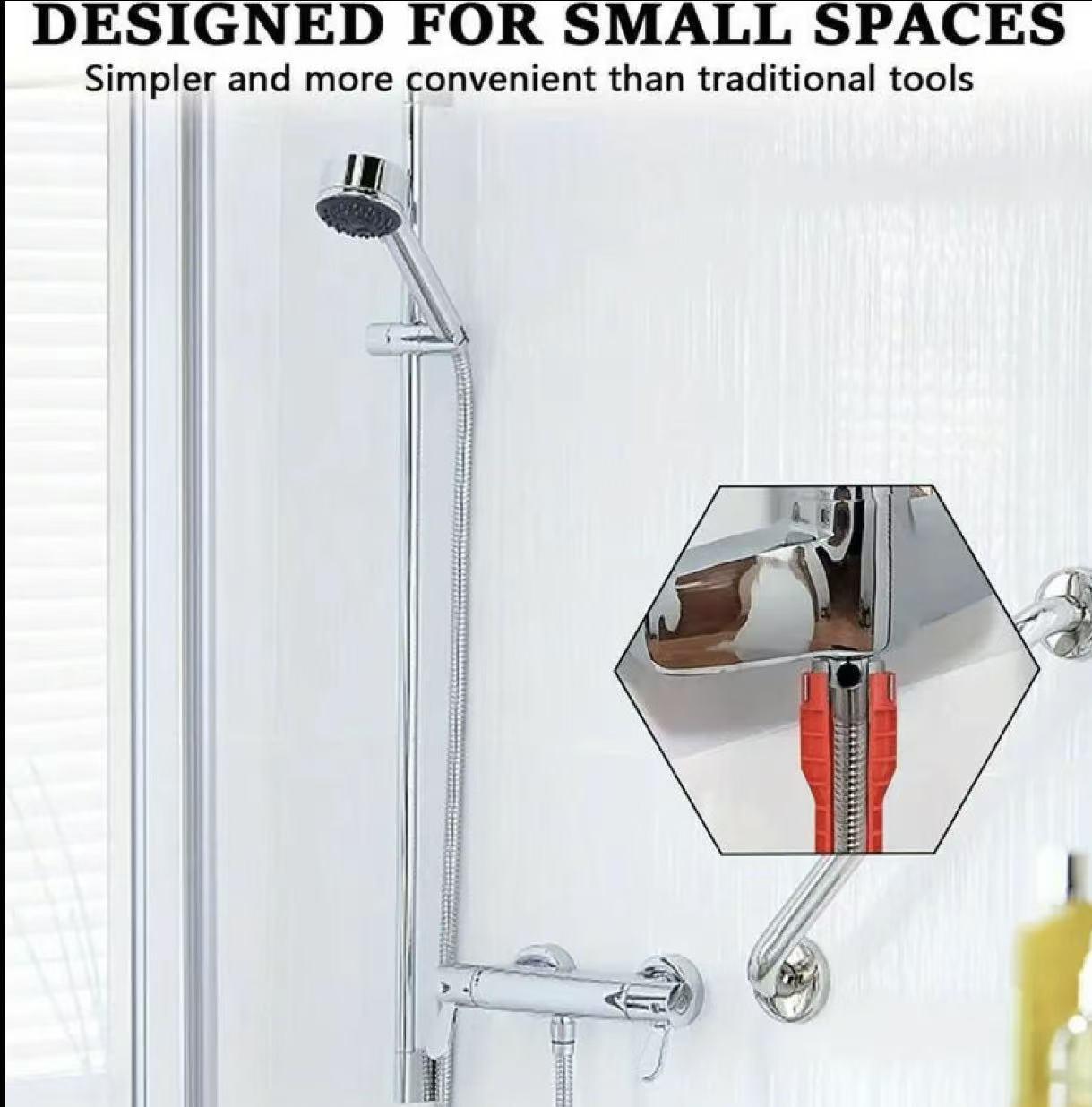 Multifunctional Faucet Wrench, MultifunctionalSink Wrench, Portable Faucet Installation Tool,Universal Faucet Repair Tool for Kitchen &Bathroom