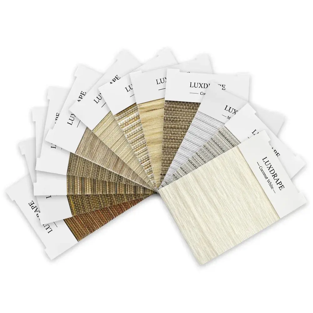 LUXDRAPE Custom Window & Bamboo Blinds Accessory Kit - 12 Windowshade Samples, Edge Banding Packs, Lining Packs for Whole-Home Window Projects, Windowshades