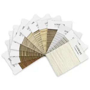 LUXDRAPE Bamboo Shades Swatch Set 12 Bamboo Samples plus Edge Banding and Lining Pack for Custom Window Shades