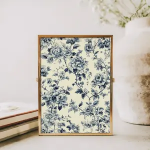 Vintage Floral Printable Wall Art Blue Botanical Illustration French Country Decor Elegant Cottagecore Home Wall Print 8