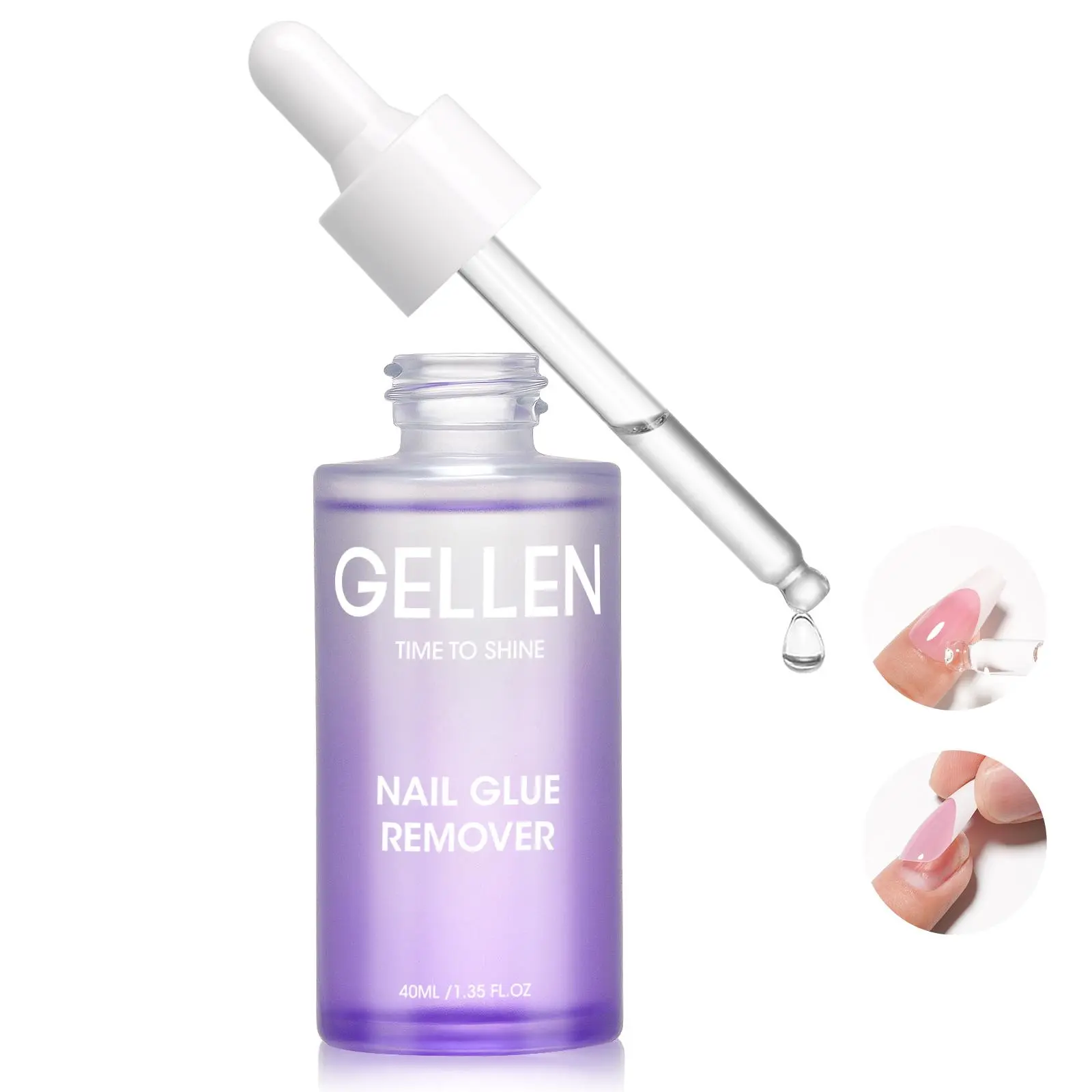 Gellen Nail Glue Remover for Press on Nails 40ML - Not for Gel Nail Polish Uv Dropper Gentle Manicure Gellen Nail Glue Remover for Press on Nails 40ML - Not for Gel Nail Polish Uv Dropper Gentle Manicure