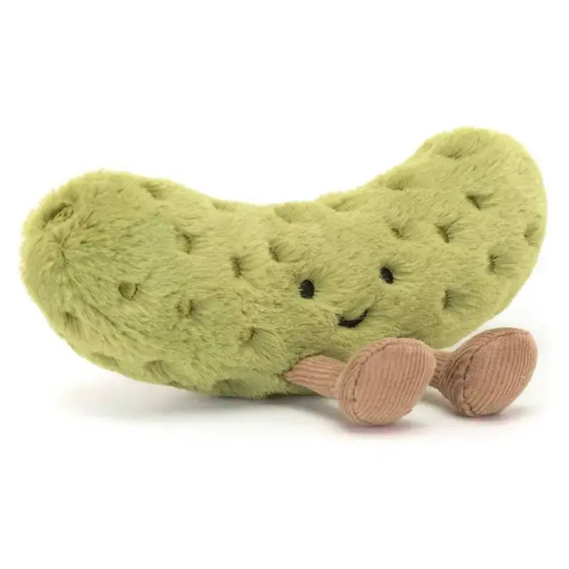Pickle Stuffed Toy, Pickle Plush Doll with Feet, Adorable Pickle Stuffed Animal, Cute Stuffed Animal, Huggable Stuffed Animal, Super Soft Fluffy, Perfect Gift for Kids & Collectors, Keychains